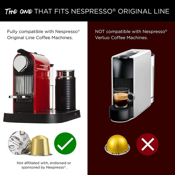 F.R.I.E.N.D.S 50 Flavoured Coffee Pods - Nespresso Compatible Capsules, Aluminium Coffee Pods - Vanilla Pods, Caramel Pods, Cherry, Toffee, Hazelnut (5x10 Capsules)
