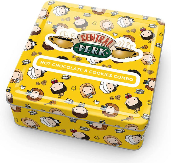 FRIENDS | Chocolate Chip Cookies Gift Box and Hot Chocolate Set | Assortment Gift Set | Hot Chocolate Hamper, Cookies Gift Hamper