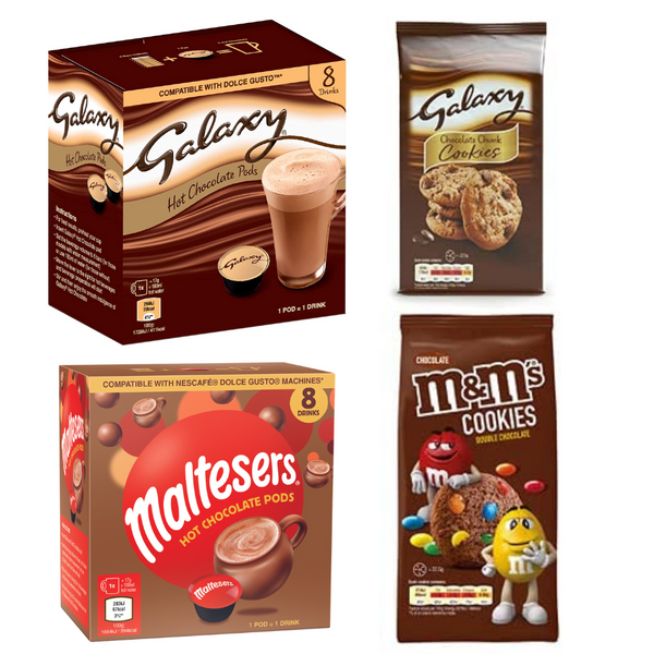 DOLCE GUSTO PODS - HOT CHOCOLATE - GALAXY & MALTESERS COFFEE MACHINE PODS