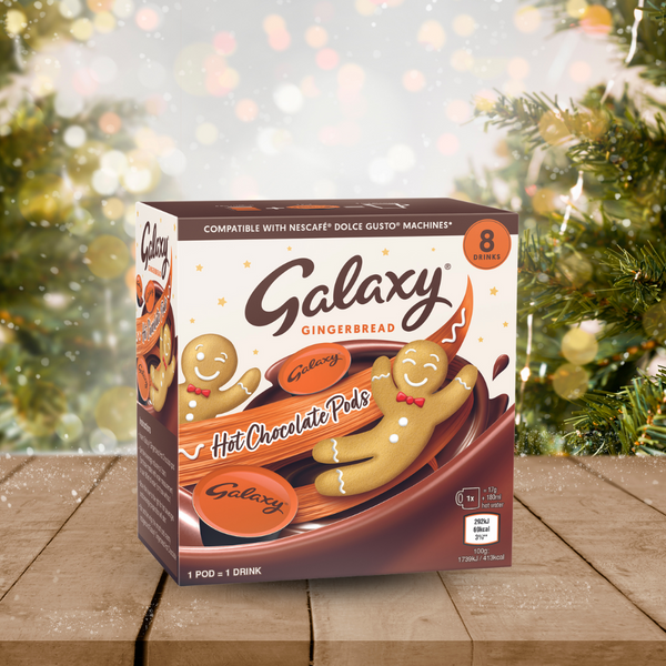 Caffeluxe - Galaxy Hot Chocolate - Gingerbread Limited Edition - Dolce Gusto Compatible - Festive & Xmas Hot Chocolate Capsule
