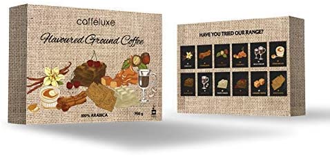 Caffeluxe (Vanilla - Caramel - Hazenut) Natural Ground Coffee Medley (3x250g)