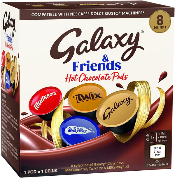 Galaxy Hot Chocolate Pods Mixed Hot Chocolate Dolce Gusto Compatible