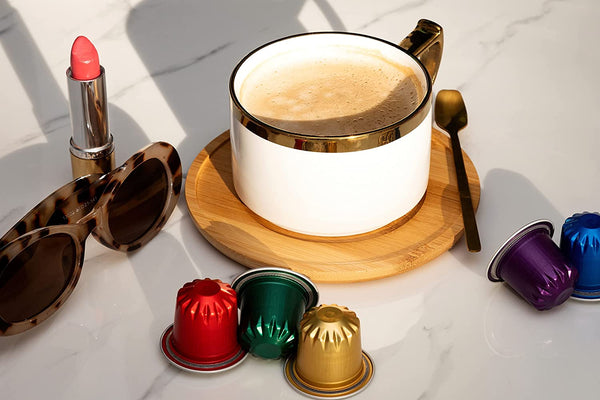 F.R.I.E.N.D.S 50 Flavoured Coffee Pods - Nespresso Compatible Capsules, Aluminium Coffee Pods - Vanilla Pods, Caramel Pods, Cherry, Toffee, Hazelnut (5x10 Capsules)