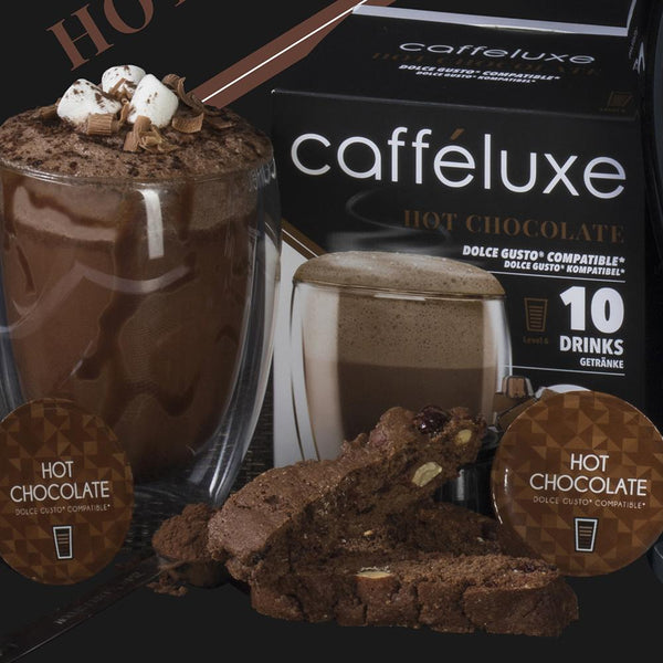 Caffeluxe Hot Chocolate Pods Dolce Gusto Compatible Capsules UK