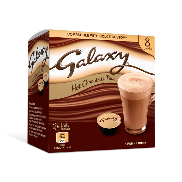 Galaxy - Dolce Gusto Compatible Capsules - Hot Chocolate - 8 Hot Chocolate Pods